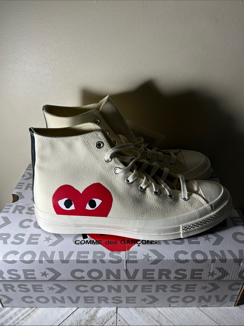CONVERSE x Comme des Garcons PLAY High Tops Unisex Shoes - M 11 / W 13